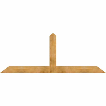 Ekena Millwork Portland Rough Sawn Timber Gable Bracket, Western Red Cedar, 96"W x 36"H x 6"D x 6"F, 9/12 Pitch GBW096X36X0606POR00RWR